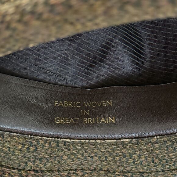 Vintage Wormser 100% Wool Fedora Hat Olive Green Belted Retro Cap Sz 7 1/8 - Picture 9 of 9